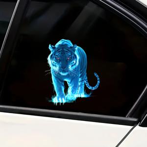 1PC 푸른 불꽃 호랑이 오토바이 스티커 스쿠터 연료 탱크 비닐 데칼에 대 한 방수 DIY 자동차 창 범퍼 바디 장식