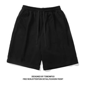 100% 코튼 심플 하이 스트리트 반바지 남성과 여성의 같은 여름 루즈한 5부 바지 화이트 그레이 스포츠 커플 바지