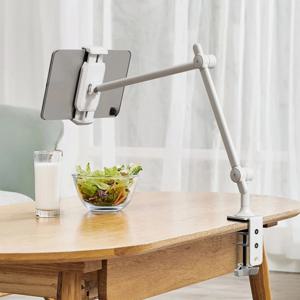 태블릿 스탠드 금속 홀더 마운트 암 4.7-12.9 인치 전화 iPad Xiaomi Huawei Samsung Kindle 스위치 조정 가능한 데스크 스탠드