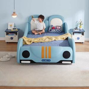 자동차 외관 디자인 어린이 침대 모던 만화 미니멀리스트 창의성 침실 침대 가드레일 스포츠카 카마스 모데르마스 가구