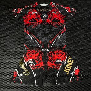 새로운 UFC 탑 파이터 존 존스 컴뱃 파이팅 이벤트 티셔츠 반바지 남성용 통기성 저지 레슬링 러닝 땀 흡수 세트
