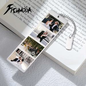 북마크 맞춤 페이지 브랜드 인쇄 사진 개인화된 웨딩 발렌타인 선물 어린이 책 커플 남성 여성 가족 스테인리스 스틸