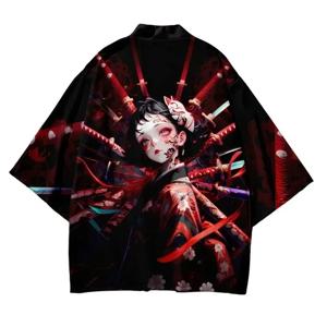 일본 기모노 가디건 남성 여름 신상 하오리 사무라이 기모노 가라테 스트리트웨어 셔츠 일본식 남성 하오리 유카타 셔츠