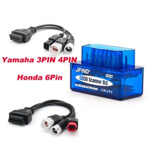 ELM327 코드 리더 스캔 도구 블루투스 5.1 자동차 스캐너 JFIND JF327 안드로이드 IOS용 엔진 오류 진단 오토바이 야마하 혼다용