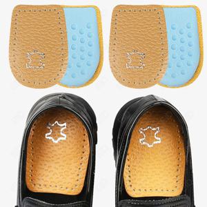 라텍스 가죽 뒤꿈치 안창, 두꺼운 정형 아치 지지대 신발 패드, 통증 완화, 발 마사지 케어, 절반 삽입, 높이 증가