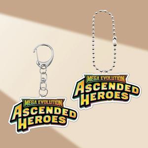 애니메이션 PTCG 포켓몬스터 메가 진화 시리즈 업그레이드된 영웅 아크릴 키체인 액세서리 게임 컬렉션 카드 키링 참