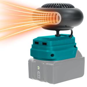 휴대용 따뜻한 공기 송풍기 자동차 히터 무선 자동차 해동기 앞 유리 히터 마키타 18V 배터리용 빠른 가열 및 냉각 팬