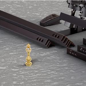 가구 유리 난간 캐비닛 기둥 실내 갤러리 레일 엔드 캡 장식 하드웨어용 스타일리시 철제 스핀들 커넥터 4개