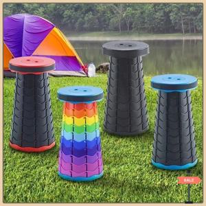 휴대용 플라스틱 접이식 텔레스코픽 의자, 높이 조절 가능. 실용적인 의자로 낚시, 해변, 캠핑에 적합합니다.