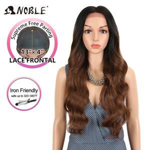 고귀한 13x4 레이스 프런트 가발 합성 28 인치 긴 물결 모양의 옹 브르 금발 가발 여성용 옹 브르 레이스 프런트 가발 합성 레이스 프런트 가발