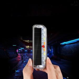 태양광 LED 자동차 경보 비상 안전 경고등 진동 센서 오토바이 충돌 방지 점멸등