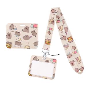 ER1524 Kawaii 고양이 목 스트랩 매는 밧줄 키 ID 카드 체육관 휴대 전화 스트랩 USB 배지 홀더 DIY 교수형 밧줄 Lariat 매는 밧줄