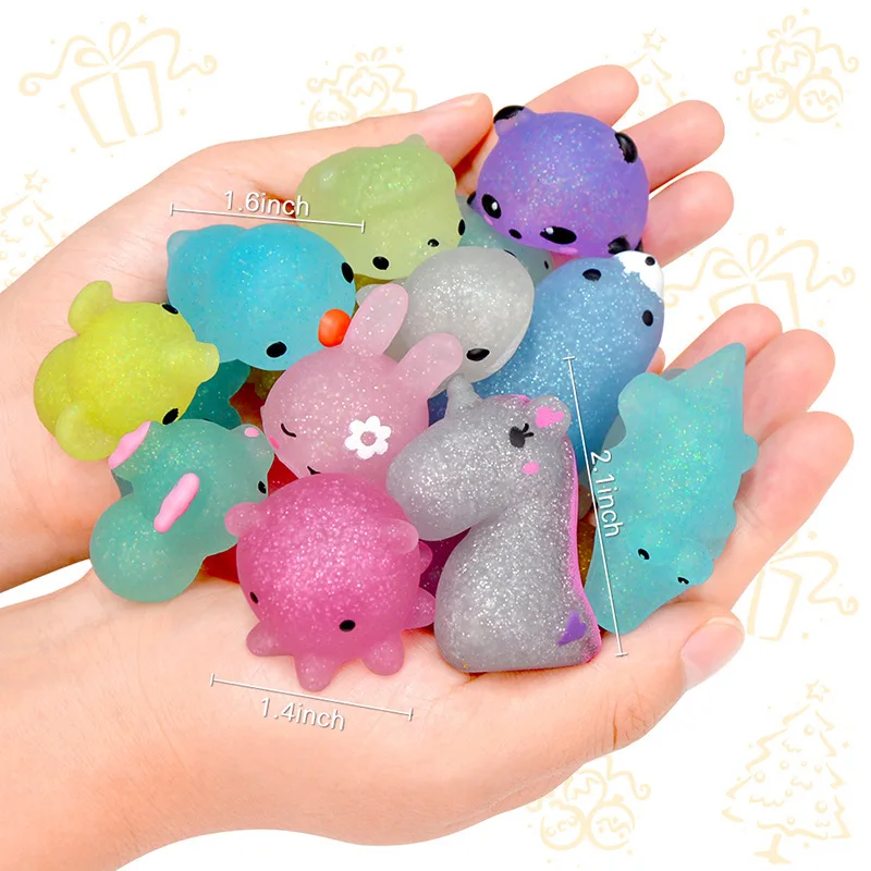 새로운 떡 Squishies Kawaii Anima Squishy 어린이를위한 장난감 Antistress Ball Squeeze Party는 생일을위한 스트레스 릴리프 장난감을 선호합니다