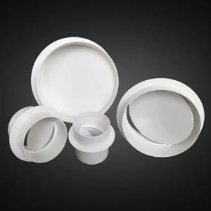 PVC 라운드 파이프 드래프트 차단기 백드래프트 댐퍼, 편도 환기 팬, 에어 덕트 체크 밸브, 주방 환기 그릴, 80-150mm