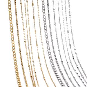 페이드 없음 2 미터 스테인레스 스틸 체인 골드 컬러 입술 비즈 쥬얼리에 대한 페르시 체인 DIY 목걸이 팔찌 액세서리 만들기