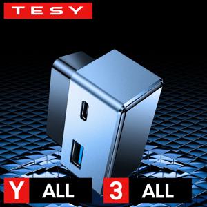 테슬라 모델 Y 주니퍼 출시 2025-2020 모델 3 하이랜드 2024-2017 X S OBD 어댑터 충전 분배기 USB TYPE-C 포트 충전기