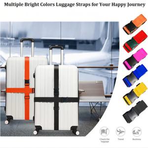 여행 가방용 직선형 수하물 스트랩, 조절 가능한 릴리스 버클이 있는 폴리에스테르 수하물 벨트 여행 가방 클로저 액세서리
