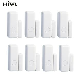 HIVA 무선 자기 도어 및 창 센서 EV1527 코딩 모드 RF 433MHz 홈 보안 경보 시스템 홈 도난 경보기 키트