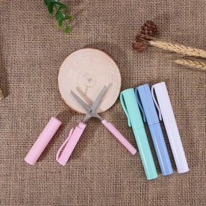 휴대용 다기능 DIY 학교 사무용품, 종이 절단 미술 도구, 접이식 가위, 펜 모양 가위