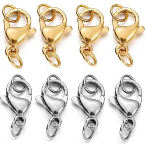 Diy 체인 목걸이 팔찌 쥬얼리에 대 한 점프 반지와 30pcs 스테인레스 스틸 랍스터 걸쇠 결과 용품 커넥터 만들기