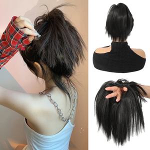 여성용 포니테일 헤어 루프 합성 가발, 내열성, 자연스럽고 편안하고 착용하기 쉬운 가발