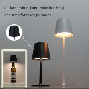 호텔 충전식 테이블 램프 IP54 방수 터치 스위치 테이블 램프 침실 레스토랑 바에 대한 3 색 가변 조명