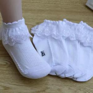 0-12Y 봄 여름 어린이 레이스 양말 아기 소녀 면화 메쉬 스타킹 공주 짧은 댄스 양말 어린이 양말 프릴 양말
