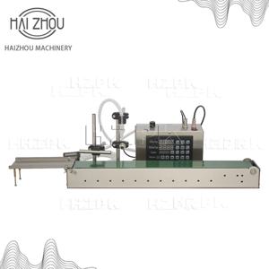 HAIZHOU 5ml-4000ml 디지털 액체 충전 기계 자동 컨베이어 연동 펌프 병 충전 기계 LSX-6000