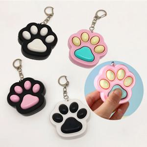 귀여운 만화 고양이 발톱 단추 감압 장난감 키 링 펜던트, 귀여운 커플 자동차 가방 펜던트, 크리에이티브 키체인