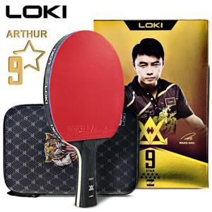 LOKI ARTHUR 9 스타 탁구 라켓 탄소 공격형 경량 탁구 라켓 끈적한 고무가있는 패들 배트 ITTF 승인