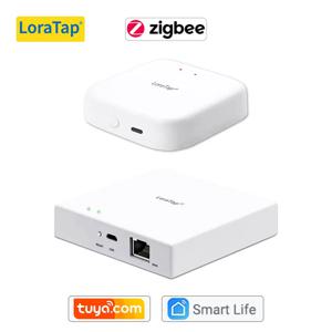 LoraTap 스마트 홈 Tuya ZigBee 게이트웨이 허브 브리지(네트워크 인터페이스 포함) 스마트 라이프 앱 원격 제어 장치 최대 256 메쉬