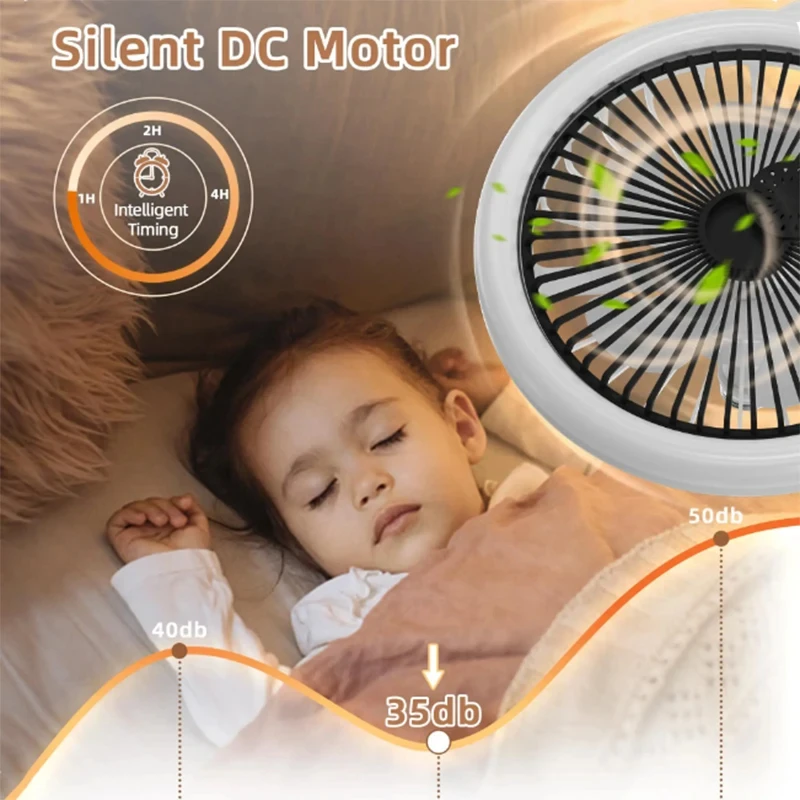 회전식 3in1 천장 선풍기 조명 E27 LED 컨버터 베이스 스마트 리모컨 침실 선풍기 램프 서재 주방 홈 데코레이션