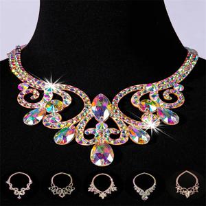 밸리 댄스 스파클 목걸이 쥬얼리 경쟁 댄서 액세서리 샤인 댄스 목걸이 무대 공연 의상 이집트 쇼