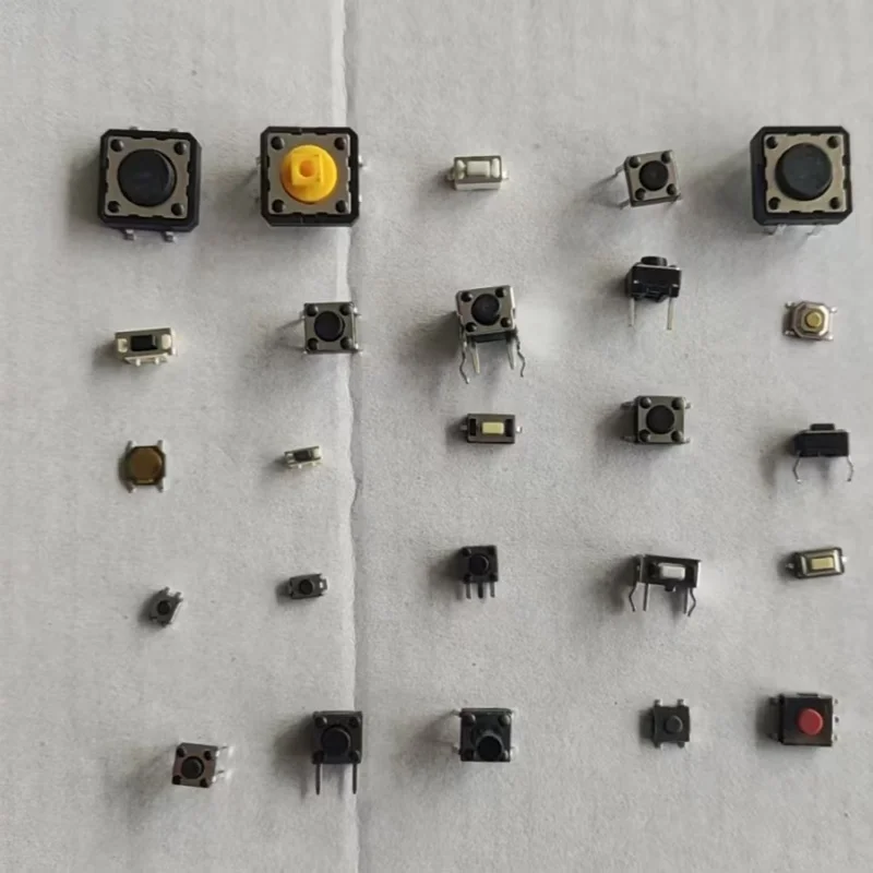 125개 25종류 마이크로 택트 푸시 버튼 스위치 모음 키트 SMD DIP 2*4 3*6 4*4 6*6 12*12 리셋 미니 리프 스위치 아두이노용
