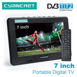 LEADSTAR D7 휴대용 TV DVB-T2 tdt DTT 7 인치 디지털 아날로그 미니 소형 자동차 TV 텔레비전 지원 USB TF MP4 H.265 AC3