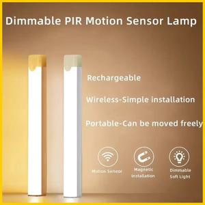 스마트 모션 센서 야간 조명 초박형 3가지 색 온도 옷장 계단 캐비닛 가정 및 사무실용 USB 충전식