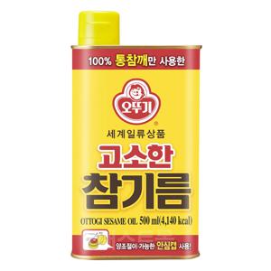 오뚜기 고소한 참기름(캔) 500ml