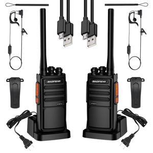 2Pcs Baofeng BF-888S 플러스 워키 토키 양방향 라디오 BF 888s USB 충전기 UHF 400-470MHz 16CH 장거리 송수신기