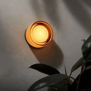 현대적인 유리 원형 벽 스콘스 조명 기구, 침실 침대 옆 호텔 배경 장식, 북유럽 다채로운 램프 조명기구