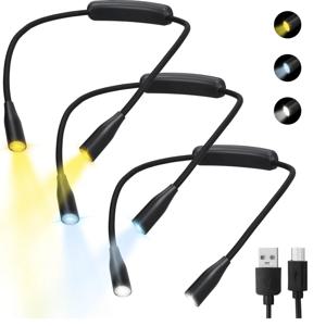 휴대용 LED 목걸이 독서등,360 °   유연한 책상 램프, 침대에서 독서를 위한 핸즈프리 야간 조명, 강력한 밝기의 학습용 램프