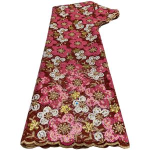 아프리카 Guipure 코드 레이스 원단, 나이지리아 프랑스 수용성 투톤 스팽글 레이스 원단, 웨딩 파티 원피스, 럭셔리 2025