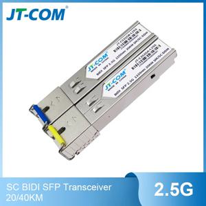 1쌍 2.5G SC SFP 모듈 기가비트 DDM BIDI 2.5G 파이버 트랜시버 sfp 모듈 Mikrotik Cisco 스위치와 호환 가능