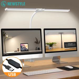 사무실 및 가정용 LED 눈 보호 데스크 램프, 클램프가 있는 건축가용 램프, 접이식 조명 팔, 유연한 구즈넥 스터디 테이블 램프