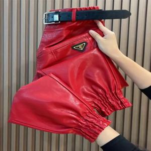 가을 겨울 가죽 바지 패션 고품질 다리 방풍 플러스 벨벳 하렌 바지 모든 경기 슬리밍 캐주얼 바지 여성