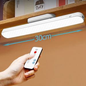 원격 LED 책상 램프 자기 매달려 밤 빛 USB 충전식 테이블 램프 캐비닛 옷장 옷장에 대 한 3 색 독서 등