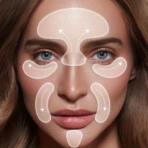 6PCS 재사용 가능한 실리콘 주름 방지 패드 얼굴 이마 목 핸드 케어 피부 리프팅 도구 스티커 패드 주름 방지 노화 패치