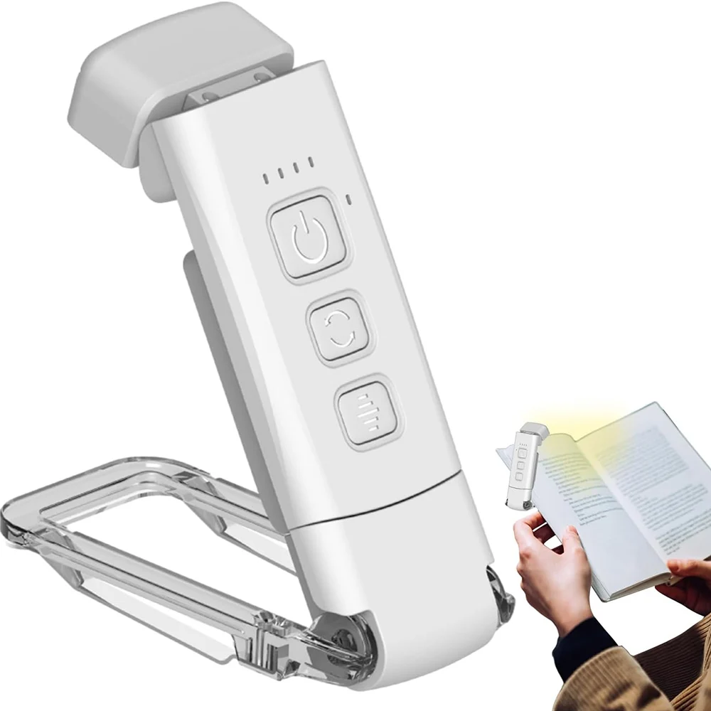 침대 독서를위한 책 빛 독서 등 LED 독서 등에 충전식 휴대용 클립 디 밍이 가능한 미니 USB 전원 책상 램프