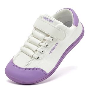 HOBIBEAR Kids 맨발 신발 와이드 발가락 제로 드롭 워킹 미니멀리스트 운동화 인공 가죽 편안한 캐주얼 신발