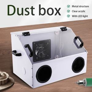 테이블 그라인더 먼지 상자 앰버 옥 조각을위한 아크릴 먼지 커버 부처님 구슬 연마 기계 전기 그라인딩 스프레이 페인트