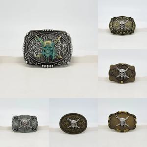 레트로 패션 아연 합금 해골 해적 양각 구호 사용 벨트 버클, 남자 벨트 벨트 벨트 교체 DIY 액세서리 유니버스